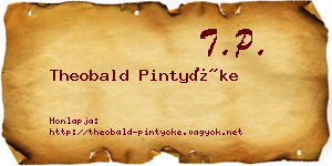 Theobald Pintyőke névjegykártya